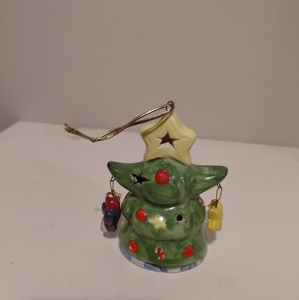Ceramic Christmas Tree Ornament with Star